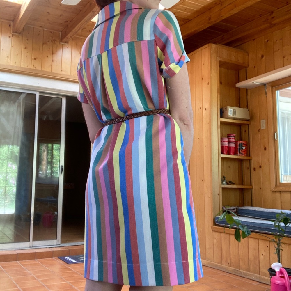 Multicolor Striped Tunic Dress